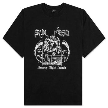 Brain Dead | Brain Dead Night Facade T-Shirt - Black商品图片,6.8折×额外8.5折, 额外八五折