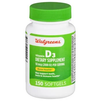 Walgreens | Vitamin D3 50 mcg Softgels,商家Walgreens,价格¥111
