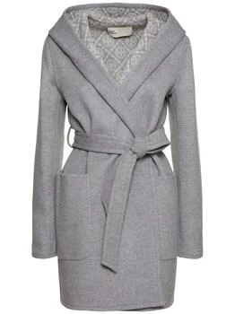 Tory Burch | Hooded Wool Wrap Coat,商家LUISAVIAROMA,价格¥4486