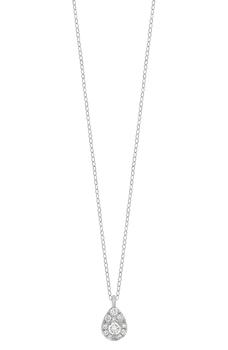 商品Bony Levy | 18K White Gold Bardot Pear Pendant Necklace - 0.15 ctw,商家Nordstrom Rack,价格¥3400图片