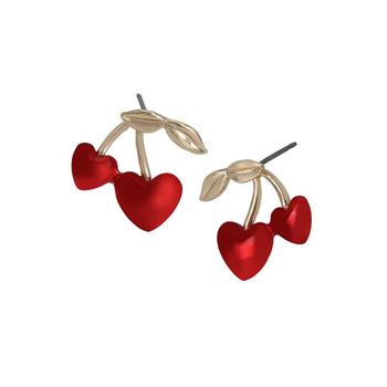 Betsey Johnson | Cherry Heart Drop Earrings商品图片,