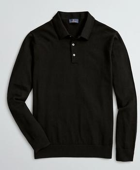 布克兄弟 polo, Brooks Brothers | Washable Merino Wool Long-Sleeve Polo Sweater商品图片 2折