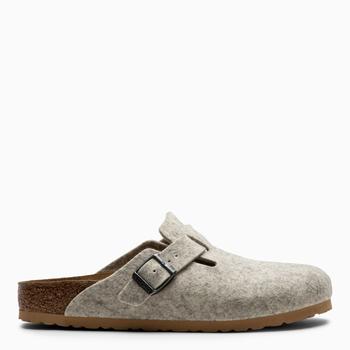 Birkenstock | Grey felt Boston slipper商品图片,