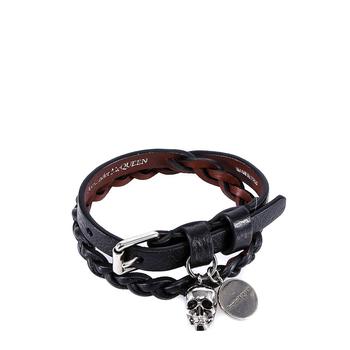 推荐Alexander McQueen Braided Skull Bracelet商品