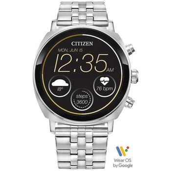 Citizen | Unisex CZ Smart Wear OS Stainless Steel Bracelet Smart Watch 41mm,商家Macy's,价格¥2956