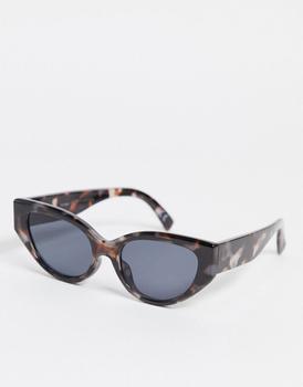 推荐ASOS DESIGN frame cat eye sunglasses in grey tort - GREY商品