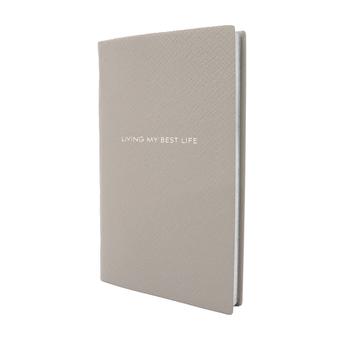 商品SMYTHSON | Smythson Living My Best Life Panama Notebook in Light Steel,商家Jomashop,价格¥144图片