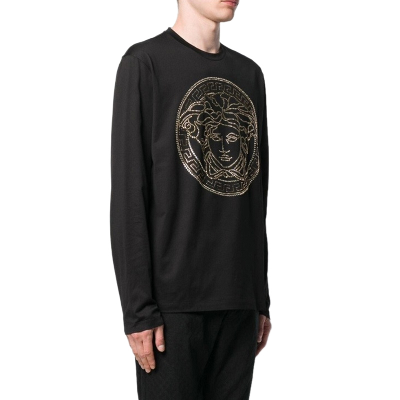 范思哲短袖价格, Versace | VERSACE 范思哲 男士长袖T恤衫 A77990-A201952-A008商品图片 独家减免邮费