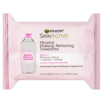 商品Garnier SkinActive | Micellar Makeup Remover Wipes,商家Walgreens,价格¥51图片