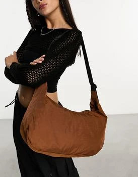 推荐Baggu large nylon crescent crossbody bag 10.5" x 19.5" in brown商品