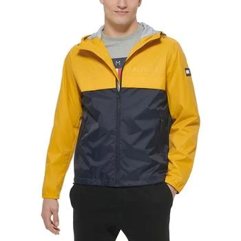 推荐Men's Stretch Hooded Zip-Front Rain Jacket商品