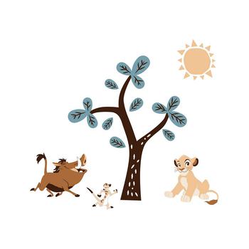 商品Lambs & Ivy | Disney Baby Lion King Adventure Tree with Simba/Timon/Pumbaa Wall Decals/Stickers by Lambs & Ivy,商家Macy's,价格¥129图片