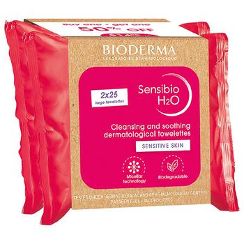 商品Bioderma | DUO Sensibio H2O Cleansing and Makeup Remover Wipes for Sensitive Skin,商家Walgreens,价格¥129图片