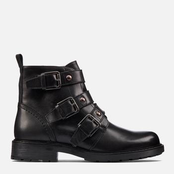 推荐Clarks Women's Orinoco 2 Stud Leather Biker Boots - Black商品