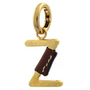 Burberry Leather-Wrapped Z Alphabet Charm in Light Gold/Tan product img