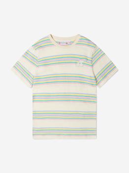 推荐Bonpoint Multicoloured Girls Organic Cotton Striped Jersey T-Shirt商品