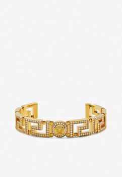 商品Versace | Greca Crystal-Embellished Cuff Bracelet,商家Thahab,价格¥5767图片