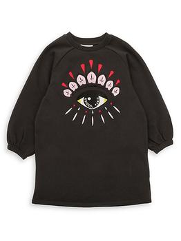 Kenzo | Little Girl's & Girl's Embroidered Eye Dress商品图片,5折