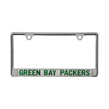 商品Stockdale | Multi Green Bay Packers Metal Frame Acrylic Bottom Inlaid Mirror License Plate Frame,商家Macy's,价格¥156图片