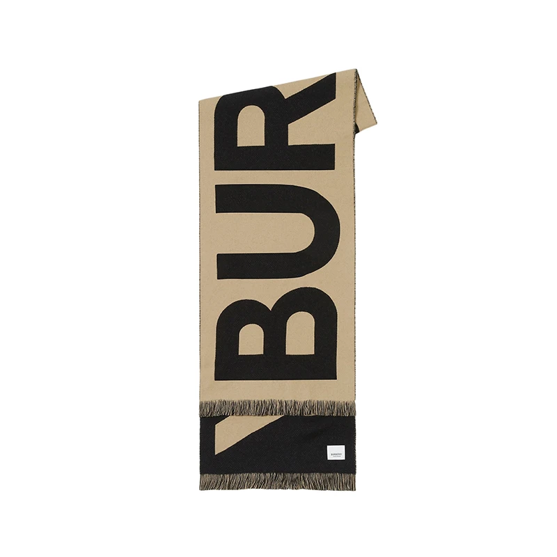 Burberry | BURBERRY/博柏利 经典款 男女通用徽标羊毛提花围巾80571471,商家VPF,价格¥2369