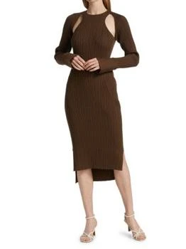 推荐Variegated Ribbed Midi Dress商品