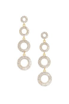 Celebrations, Ettika Jewelry | Celebration Crystal 18k Gold Plated Dangle Earrings商品图片 