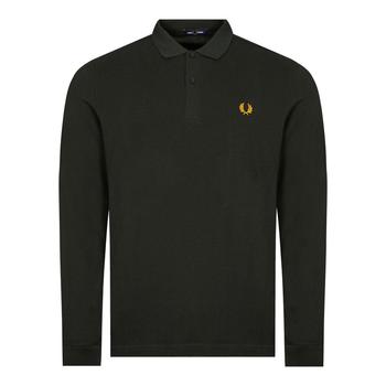Fred Perry | Fred Perry Long Sleeve Polo Shirt - Night Green商品图片,