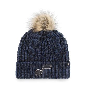 product Women's '47 Navy Utah Jazz Meeko Cuffed Knit Hat with Pom image