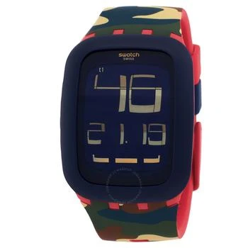 Swatch | Desert Storm Quartz Digital Blue Dial Unisex Watch SURR104,商家Jomashop,价格¥574
