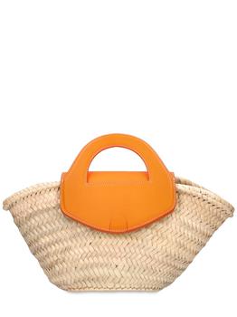 product Alqueria Straw & Leather Top Handle Bag image