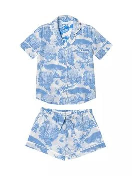 Desmond & Dempsey | 2-Piece Printed Cotton Short Pajama Set 