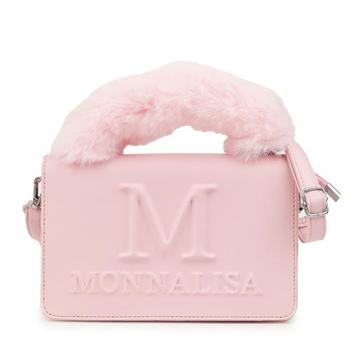 推荐Pink Faux Fur Handle Logo Bag商品