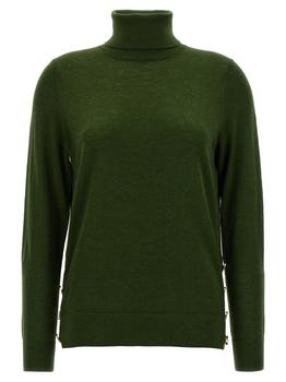 推荐Logo Buttons Turtleneck Sweater Sweater, Cardigans Green商品