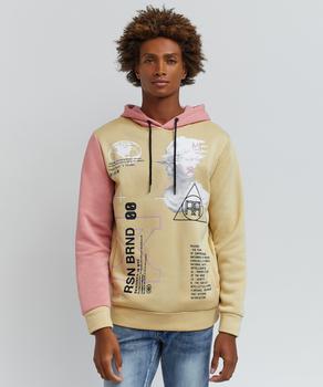 Reason Clothing | Alexander Graffiti Multi Placement Metaverse Pastel Hoodie - Beige商品图片,额外8折, 额外八折