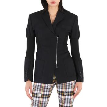 Burberry | Ladies Black Technical Twill Reconstructed Blazer商品图片,6.9折, 满$300减$10, 独家减免邮费, 满减