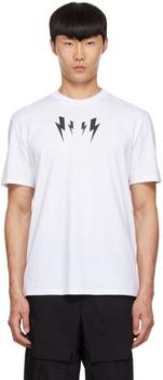 product White Mirrored Bolt T-Shirt image