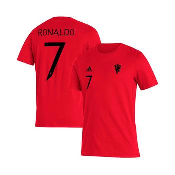 Adidas | Men's Cristiano Ronaldo Red Manchester United Name and Number Amplifier T-shirt商品图片,
