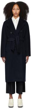 maxmara madame, Max Mara | Navy Cashmere Madame Coat商品图片 