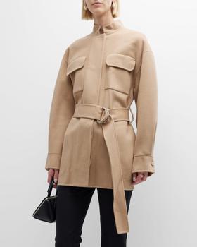 Theory | Belted Wool-Cashmere Cargo Coat商品图片,满$150减$30, 满减