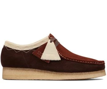 推荐CLARKS Wallabee Dark Tan Lace-Up Shoes商品