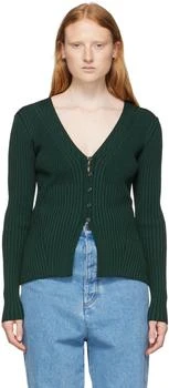 AMI | Green Viscose Cardigan,商家SSENSE HK,价格¥980