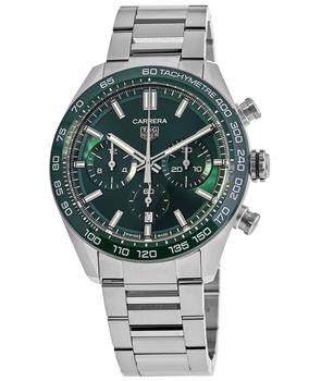 Tag Heuer Carrera Chronograph Automatic 44mm Green Dial Steel   Men's Watch CBN2A1N.BA0643