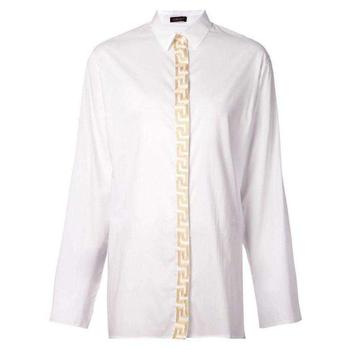 推荐Embroidered White Placket Shirt商品