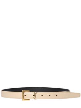 ysl腰带怎么选, Yves Saint Laurent | 2cm Cassandre Leather Belt商品图片 