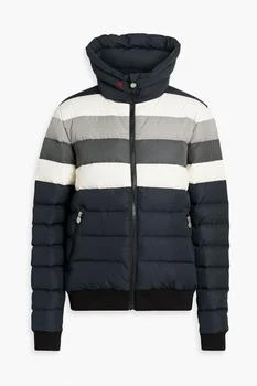 推荐Queenie quilted striped down ski jacket商品