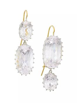 商品Renee Lewis | Two-Tone 18K Gold & Kunzite Drop Earrings,商家Saks Fifth Avenue,价格¥52855图片