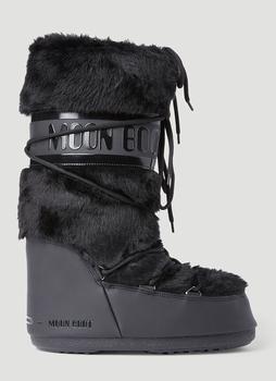 推荐Icon Faux Fur Snow Boots in Black商品