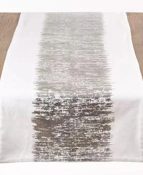 Saro Lifestyle | Table Runner with Metallic Banded Design, 108" x 16",商家Macy's,价格¥352