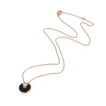 卡地亚项链, [二手商品] Cartier | Pre-Owned Cartier Amulette De Cartier Diamond Pendant in 18k Rose Gold 0.02 CTW商品图片 9.3折