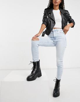 topshop jamie, Topshop | Topshop double knee rip jamie jeans in super bleach商品图片 6.5折